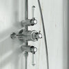 Traditional Round Shower Kit Exposed Valve, Rail, Head & Handset Wye