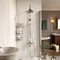 Traditional Round Shower Kit Exposed Valve, Rail, Head & Handset Wye