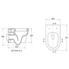 Alessio Wall Hung Toilet Matt Black