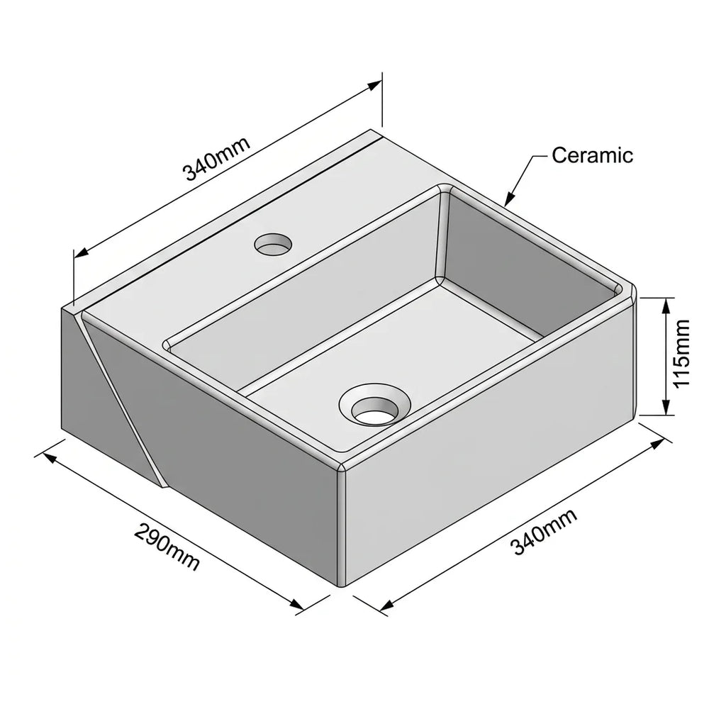 Compact Wall-Hung Cloakroom Basin
