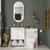Linnea White Suite with 600mm Vanity and Back-to-wall Toilet Unit