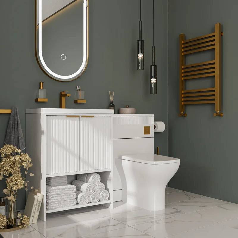 Linnea White Suite with 600mm Vanity and Back-to-wall Toilet Unit