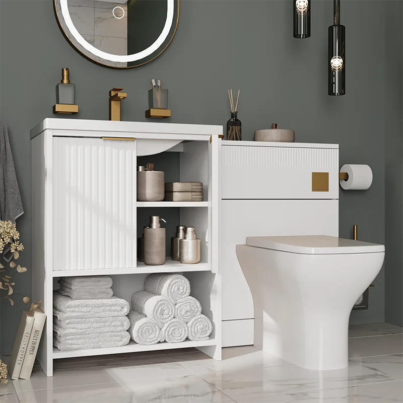 Linnea White Suite with 600mm Vanity and Back-to-wall Toilet Unit