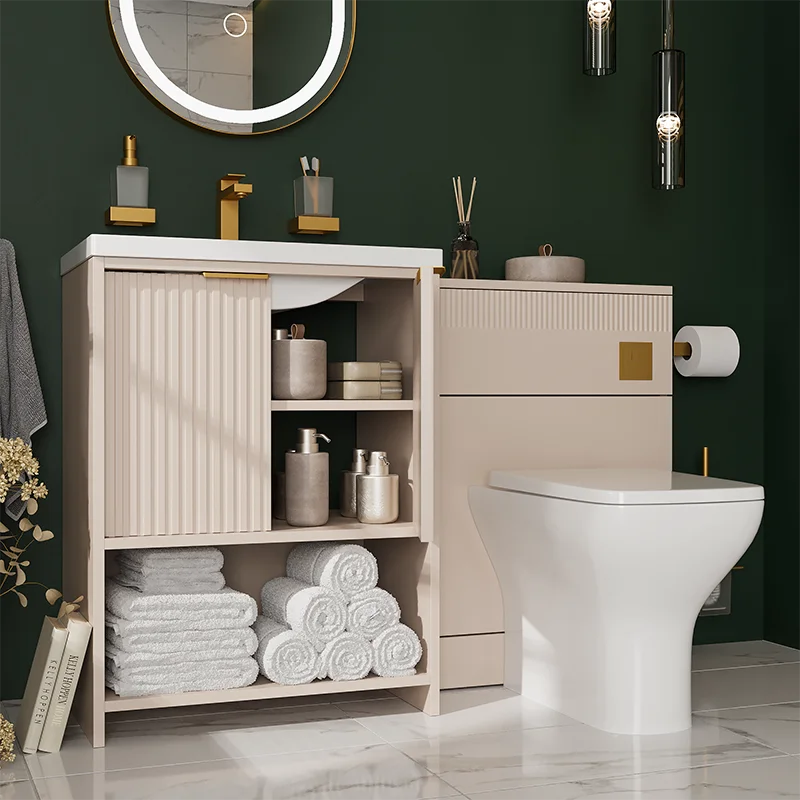 Linnea Cashmere Suite with 600mm Vanity and Back-to-wall Toilet Unit