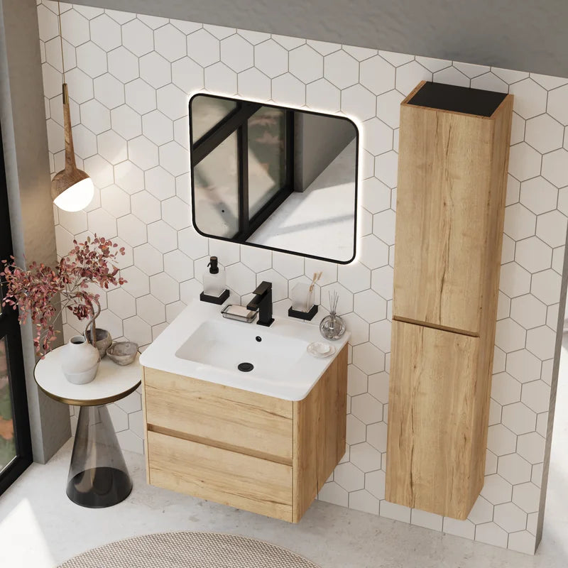 Marilyn Halifax Oak 600 Wall Hung Vanity Unit