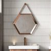 Wabi 500mm Hexagonal Mirror Brown