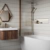 Wabi 500mm Hexagonal Mirror Brown