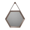 Wabi 500mm Hexagonal Mirror Brown