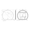 LED 800 Round Mirror Otsu