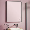 Soft Square LED 600x800 Mirror Black Frame
