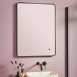 Soft Square LED 600x800 Mirror Black Frame