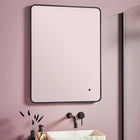 Soft Square LED 600x800 Mirror Black Frame
