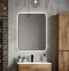 Soft Square LED 600x800 Mirror Black Frame