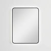 Soft Square LED 600x800 Mirror Black Frame