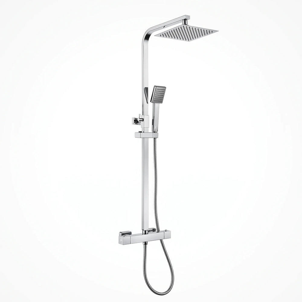 Square Deluxe Premium Exposed Thermostatic Shower Kit Twiss