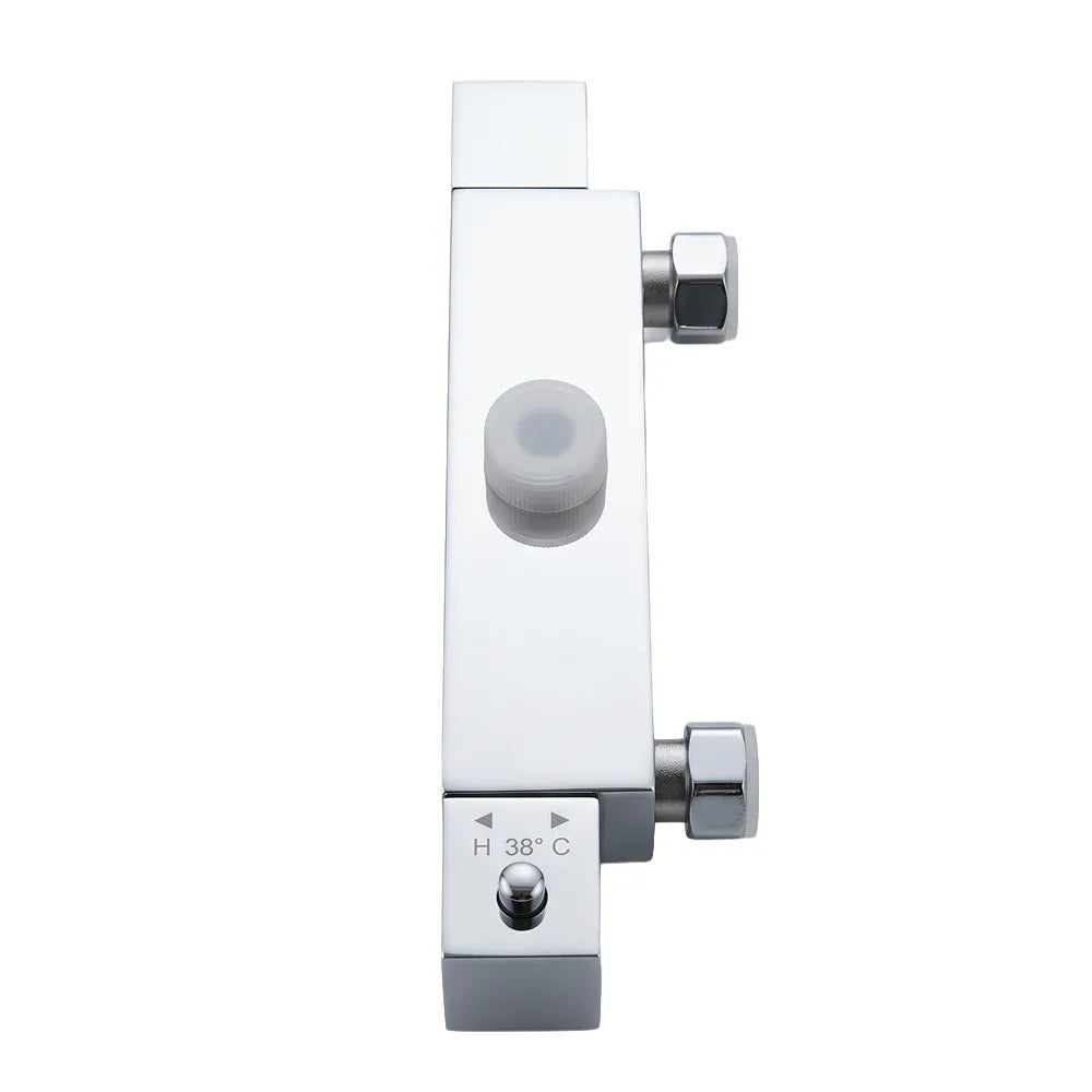 Square Deluxe Premium Exposed Thermostatic Shower Kit Twiss