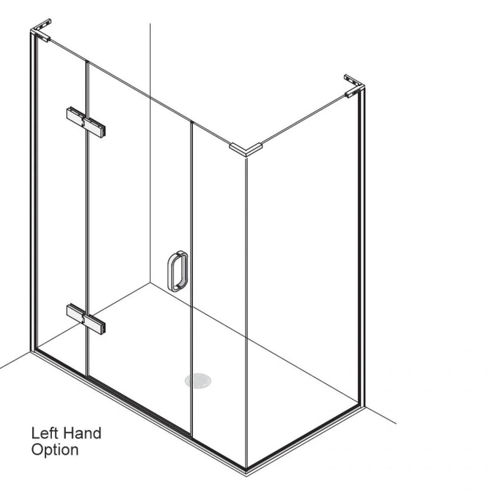 Matki Eauzone Hinged Door With Hinge Panel & Inline Panel with Side Panel