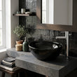 Monaco Oval Countertop Round Black Basin