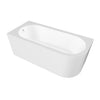 White LH BTW Corner Bath & Legs (No Panel)
