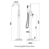 Core Freestanding Bath Shower Mixer Chrome