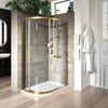 1200mm x 900mm Semi Frameless Offset Quadrant Odessa