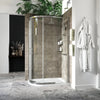 1200mm x 900mm Semi Frameless Offset Quadrant Odessa