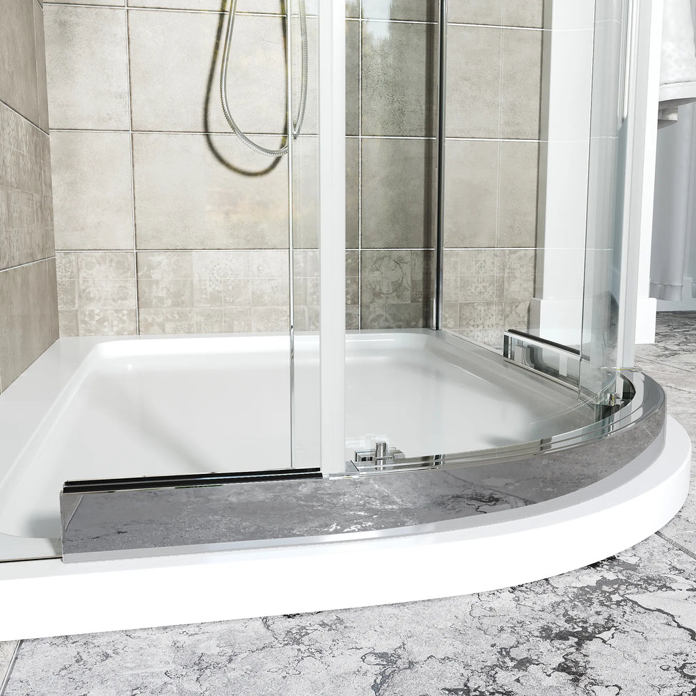1200mm x 900mm Semi Frameless Offset Quadrant Odessa
