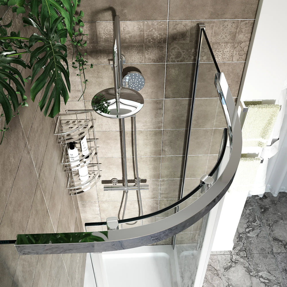 1200mm x 900mm Semi Frameless Offset Quadrant Odessa