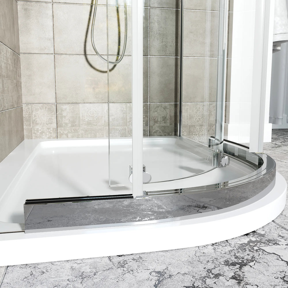 1200mm x 900mm Semi Frameless Offset Quadrant Odessa
