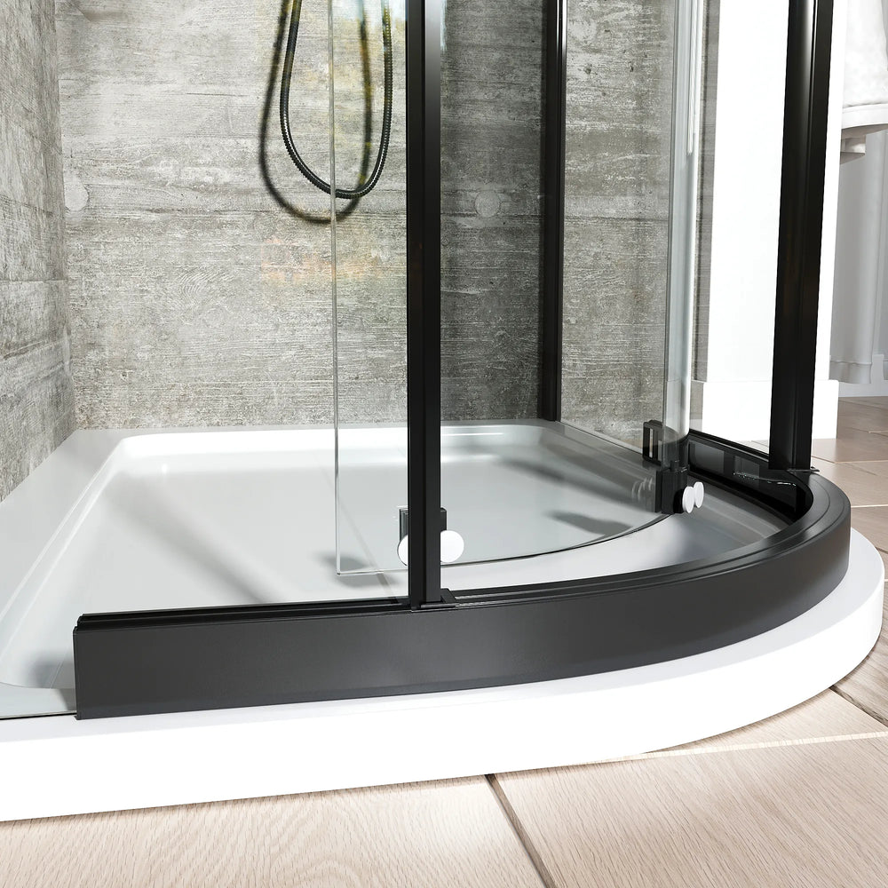 1200mm x 900mm Semi Frameless Offset Quadrant Odessa