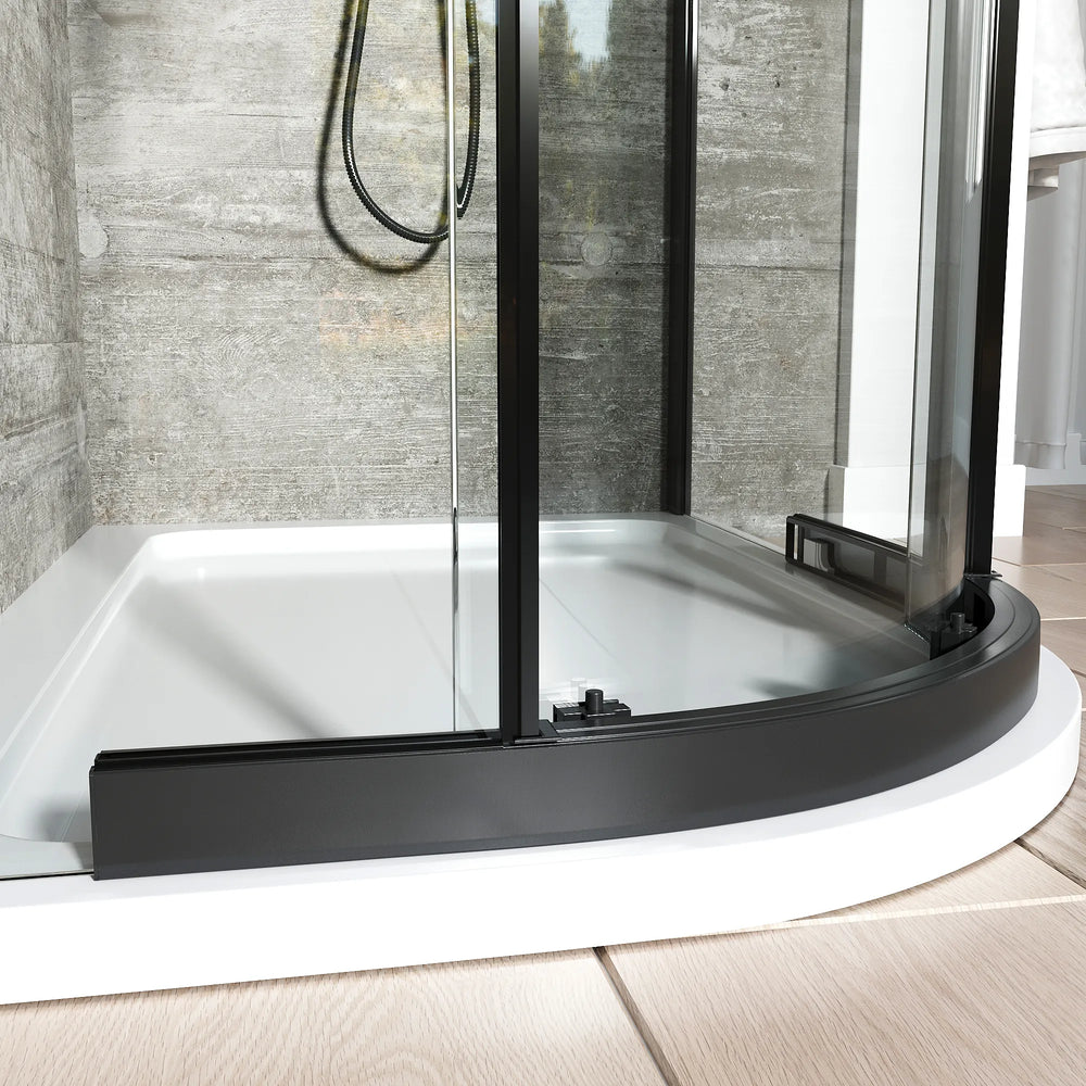 1200mm x 900mm Semi Frameless Offset Quadrant Odessa