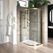 1200mm x 800mm Semi Frameless Offset Quadrant Odessa