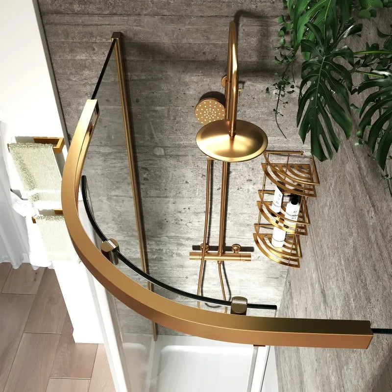 1200mm x 800mm Semi Frameless Offset Quadrant Odessa