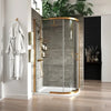1200mm x 800mm Semi Frameless Offset Quadrant Odessa