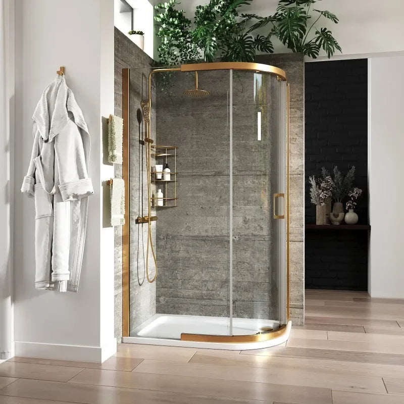 1200mm x 800mm Semi Frameless Offset Quadrant Odessa