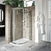 1200mm x 800mm Semi Frameless Offset Quadrant Odessa
