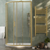 1200mm x 800mm Standard Height 2 Door Offset Quadrant Radiant