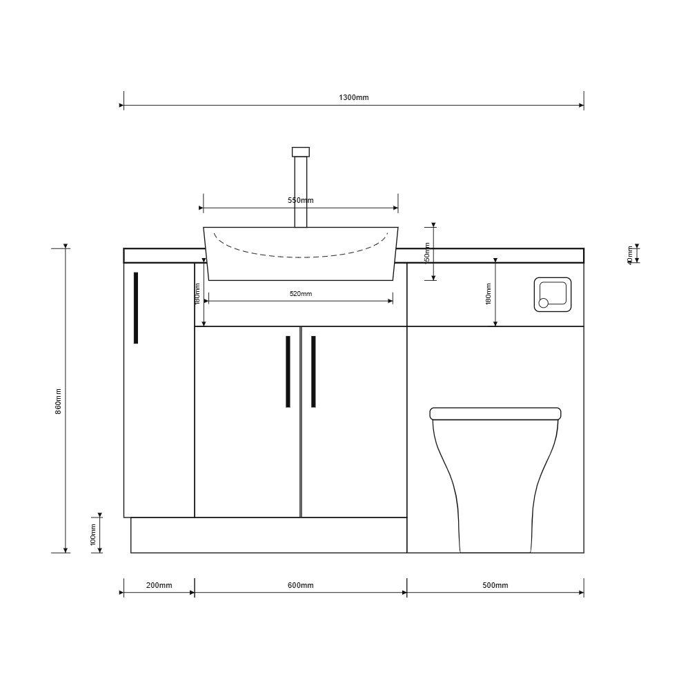 Oliver Modern Oak Fitted Furniture Combination