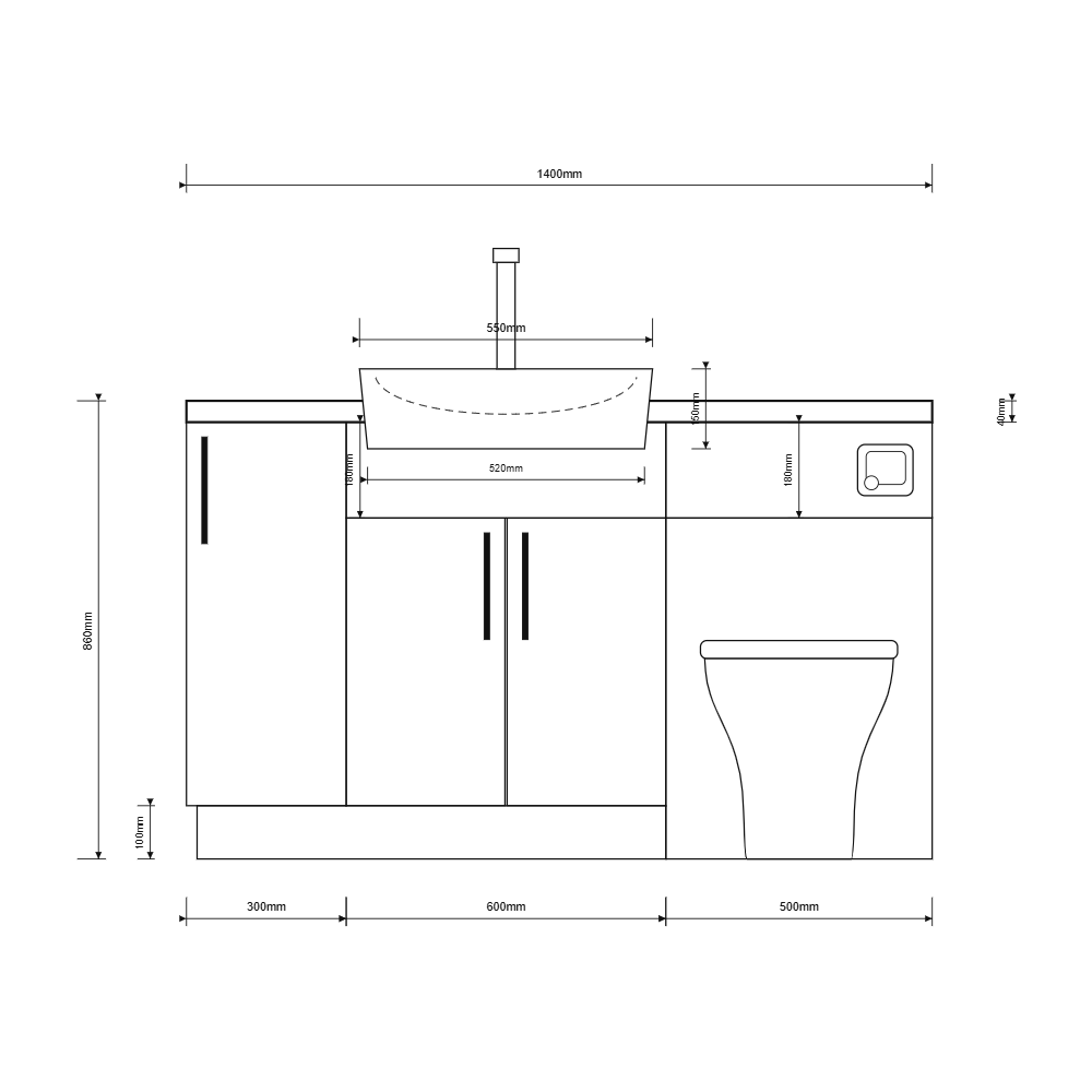 Oliver Modern Oak Fitted Furniture Combination