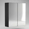 Oliver Mirror Cabinet 2-Door 600mm Matt Black