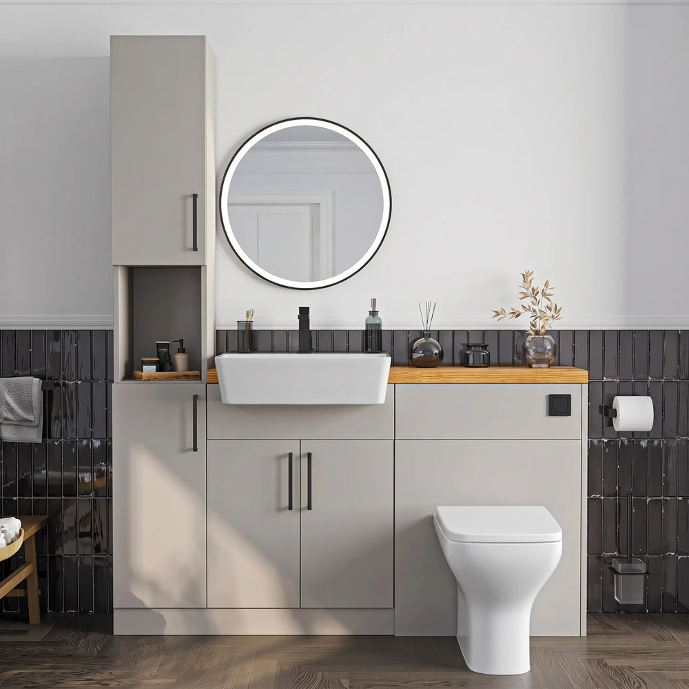 Oliver Modern Cashmere Fitted Furniture Combination with Tall Boy Storage