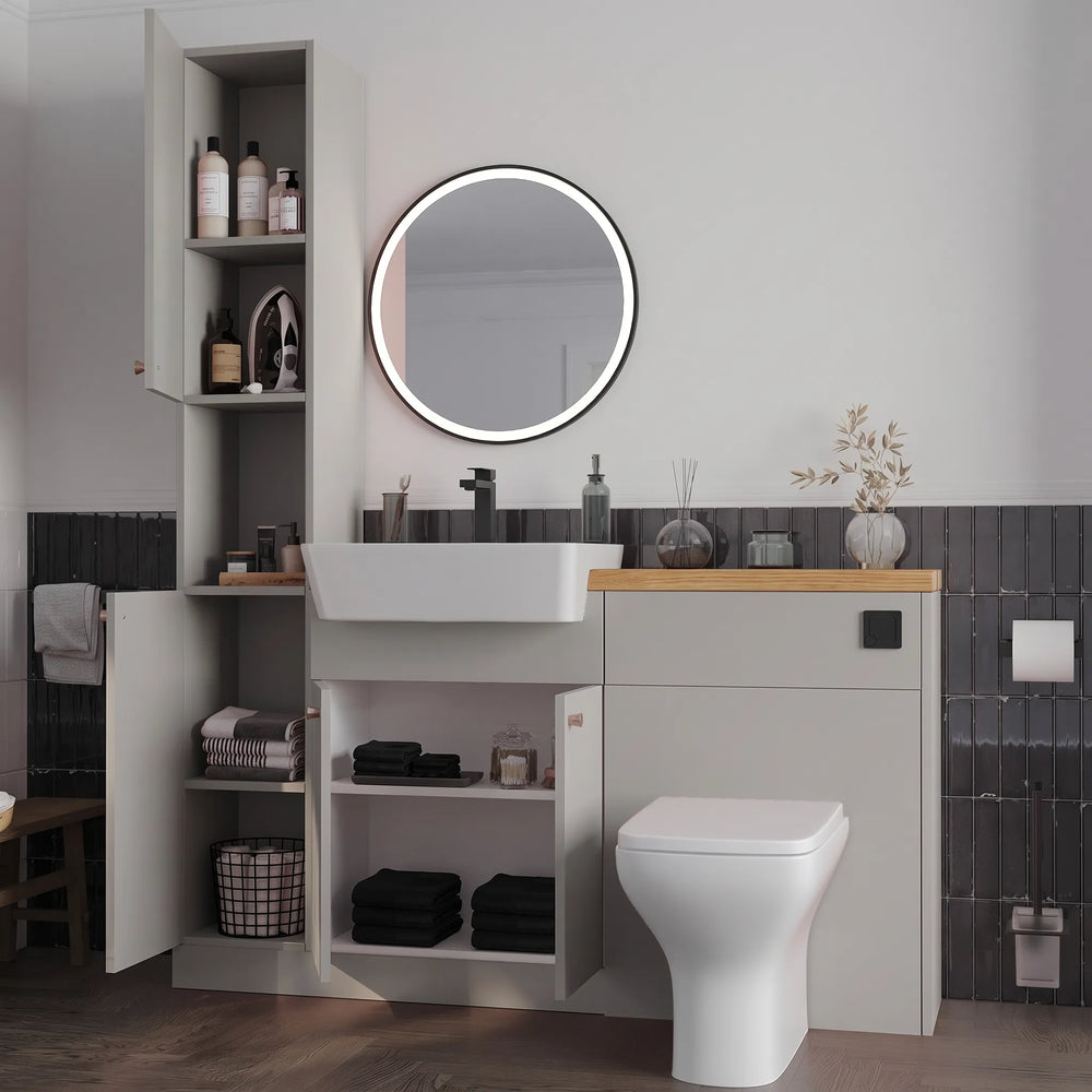 Oliver Modern Cashmere Fitted Furniture Combination with Tall Boy Storage
