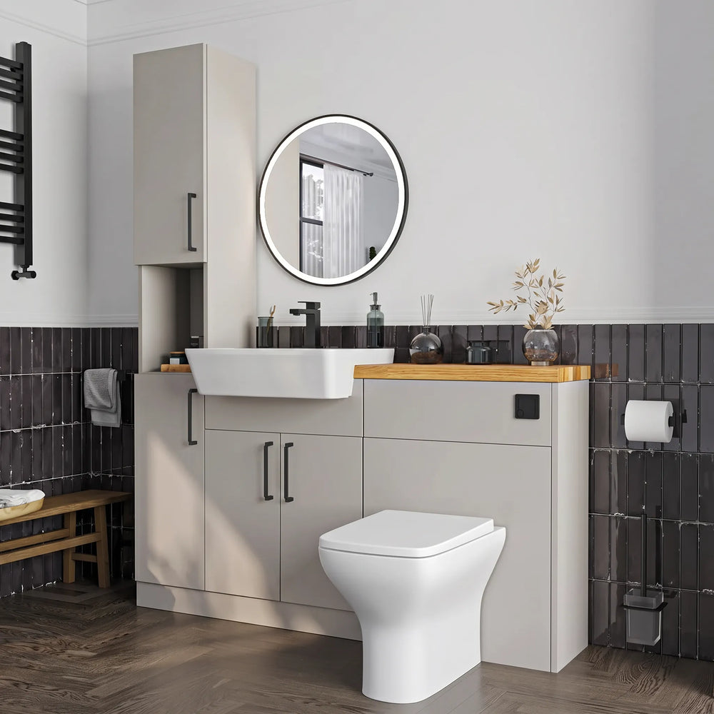 Oliver Modern Cashmere Fitted Furniture Combination with Tall Boy Storage