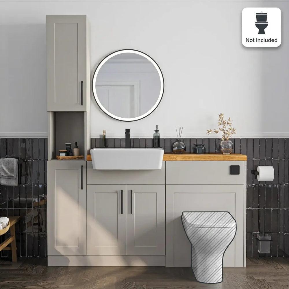 Oliver Cashmere Shaker Fitted Furniture Combination with Tall Boy Storage