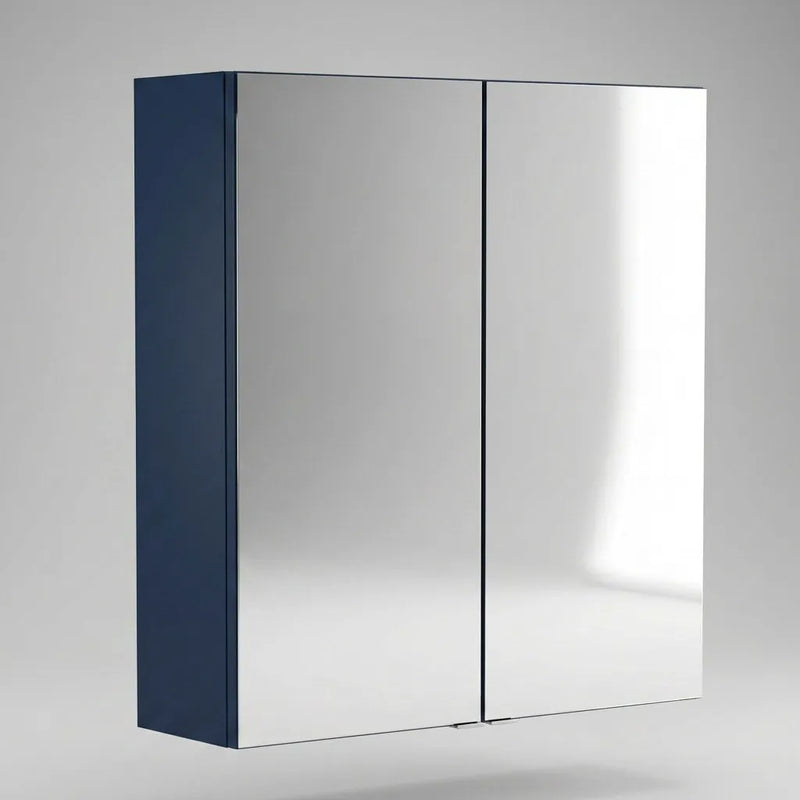 Oliver Mirror Cabinet 2-Door 600mm Navy Blue