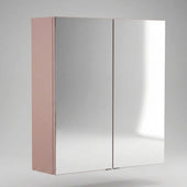 Oliver Mirror Cabinet 2-Door 600mm Matt Pink Shaker