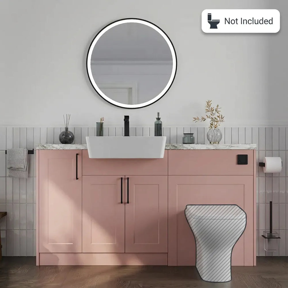 Oliver Pink Shaker Fitted Furniture Combination