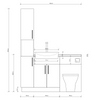 Oliver Modern Green Fitted Furniture Combination with Tall Boy Storage
