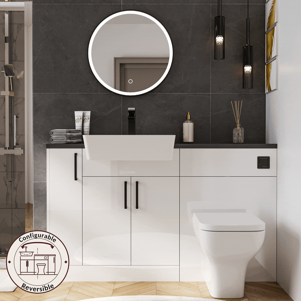 Oliver Modern Gloss White Fitted Furniture Combination