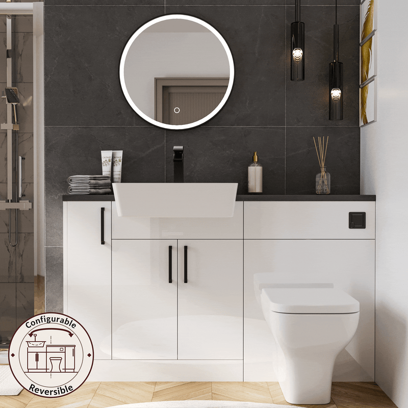 Oliver Modern Gloss White Fitted Furniture Combination